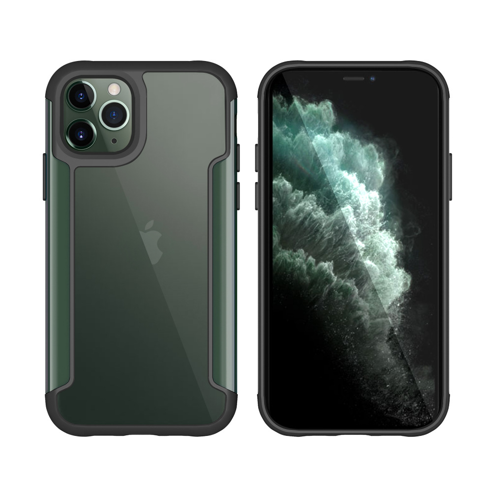 iPHONE 11 Pro Max (6.5in) Clear IronMan Armor Hybrid Case (Midnight Green)